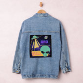 UFO、異星人 信じる デニムジャケット (ハンガー)
