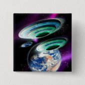 UFO 缶バッジ (正面)