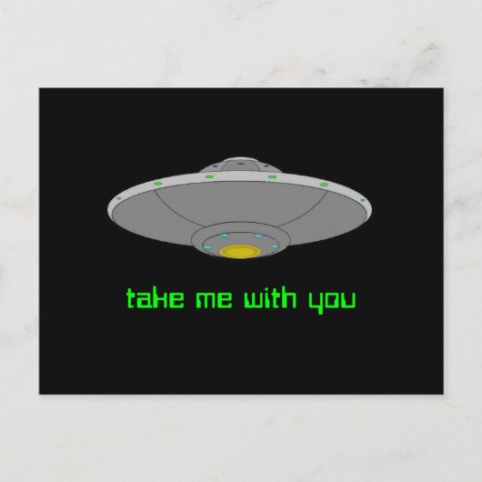 UFO – 自発的な誘拐 ポストカード (正面)