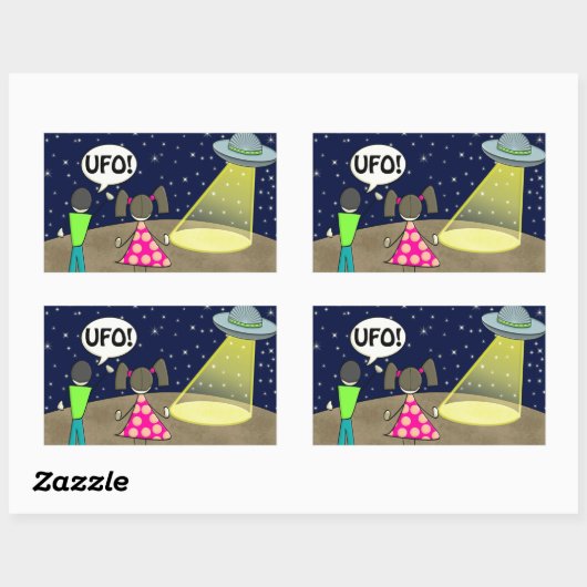 UFO 長方形シール (シート)