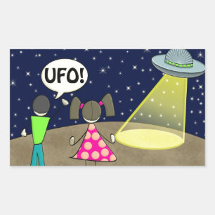 UFO 長方形シール