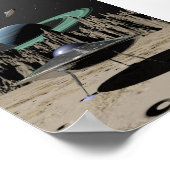 UFO - 50のサイエンスフィクションキッチ(by Kristel R. Sitz) ポスター (角)