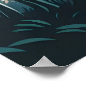 UFO Abduction Night Street Illustration ポスター (角)