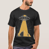 Ufo Abduction Pyramid Alien Beam Sci Fi Ufo Tシャツ (正面)