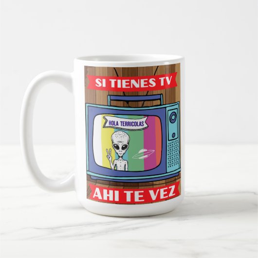 UFO AHI TE VEZ コーヒーマグカップ (左)