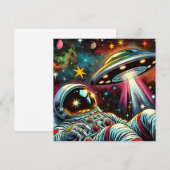 UFO Ai Artと宇宙に浮かぶ宇宙飛行士 (正面/裏面)