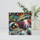 UFO Ai Artと宇宙に浮かぶ宇宙飛行士 (スタンド正面)