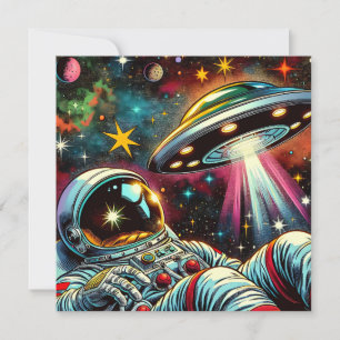 UFO Ai Artと宇宙に浮かぶ宇宙飛行士
