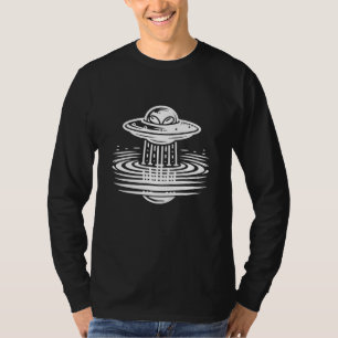 UFO Ai artの白黒エイリアン Tシャツ