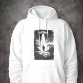 UFO Alien Abduction Beam Silhouette Sci-Fi Mystery パーカ