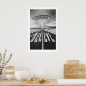 UFO Art Print Set Sci-Fi Flying Saucer Designs ポスター (キッチン)