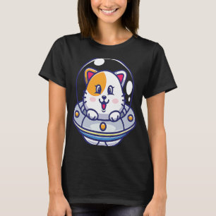 Ufo Cats I Catかわいい子猫の宇宙船宇宙キッズ Tシャツ