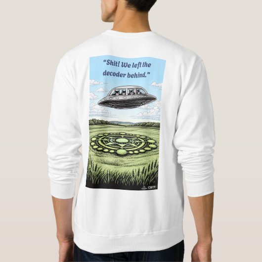UFO CROP CIRCLES Decoder スウェットシャツ (裏面)