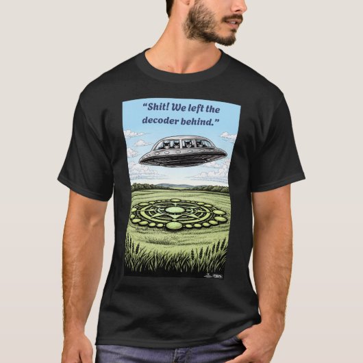 UFO CROP CIRCLES Decoder Tシャツ (正面)