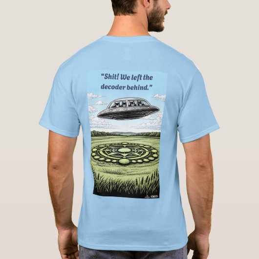 UFO CROP CIRCLES Decoder Tシャツ (裏面)