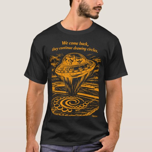 UFO CROP CIRCLES Tシャツ (正面)