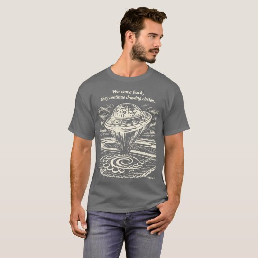 UFO CROP CIRCLES Tシャツ (正面フル)