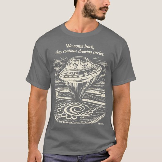 UFO CROP CIRCLES Tシャツ (正面)