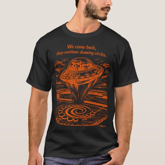 UFO CROP CIRCLES Tシャツ (正面)