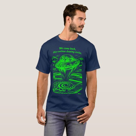 UFO CROP CIRCLES Tシャツ (正面フル)