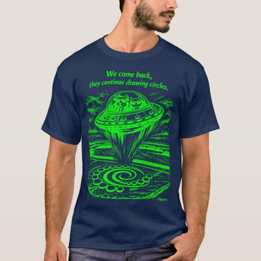 UFO CROP CIRCLES Tシャツ (正面)