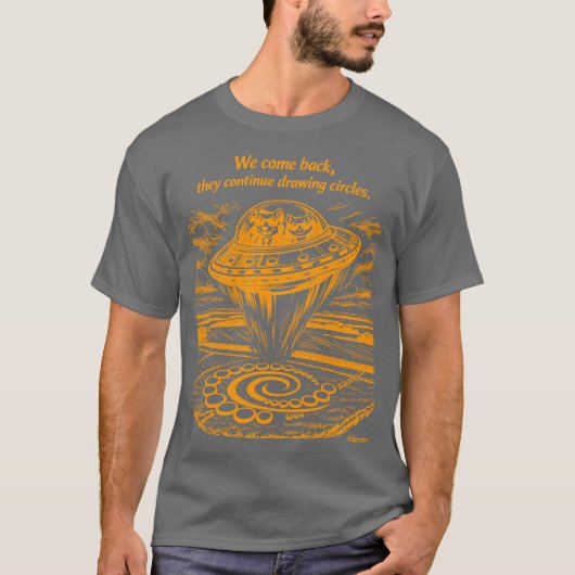 UFO CROP CIRCLES Tシャツ (正面)