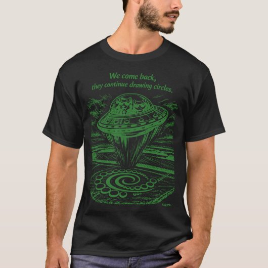 UFO CROP CIRCLES Tシャツ (正面)