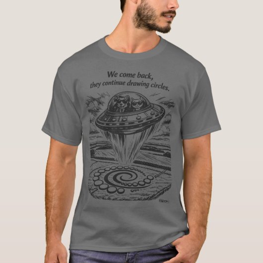 UFO CROP CIRCLES Tシャツ (正面)