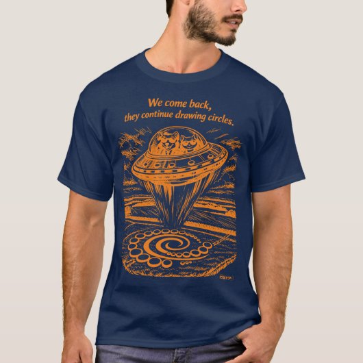 UFO CROP CIRCLES Tシャツ (正面)