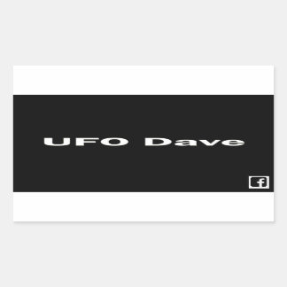 UFO DaveのFacebookロゴ付き長方形シール 長方形シール