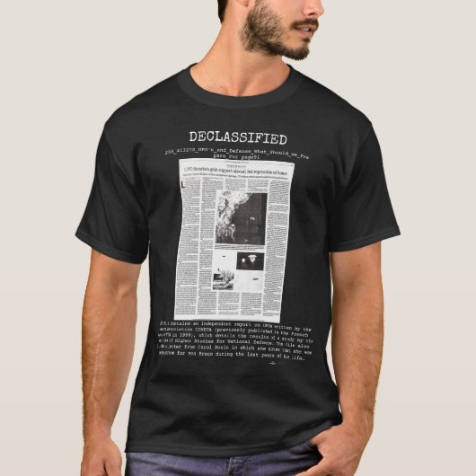 UFO - Declassified 255_413270_UFO's_and_Defense_Wh Tシャツ (正面)
