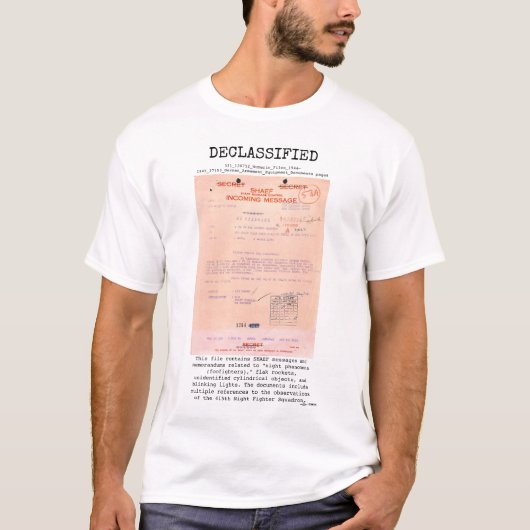 UFO - Declassified 331_120752_Numeric_Files_1944–1 Tシャツ (正面)
