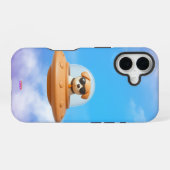 Ufo dog 3D a2 clouds iPhone 16ケース (裏面横)