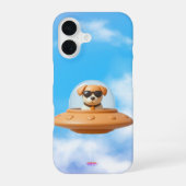 Ufo dog 3D a2 clouds iPhone 16ケース (裏面)