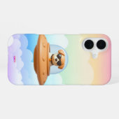 Ufo dog 3D a3 clouds iPhone 16ケース (裏面横)