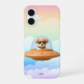 Ufo dog 3D a3 clouds iPhone 16ケース (裏面)