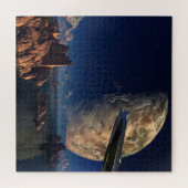 UFO-Foreign World-Scifi Landscape Jigsaw Puzzle ジグソーパズル (横)