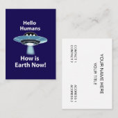 UFO Hello Humans How Is Earth Now UFO 名刺 (正面/裏面)