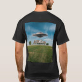 UFO In Yard Black Men's Tシャツ (裏面)
