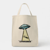 Ufo, Lastenfahrrad, Lastenrad, Cargobike, Aliens トートバッグ (裏面)