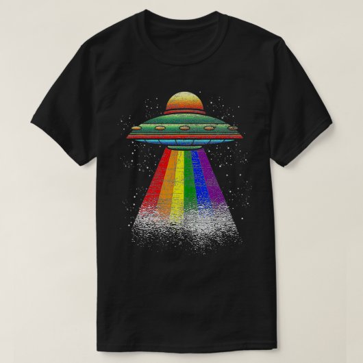 UFO LGBTプライドSci Fi Tシャツ (デザイン正面)