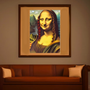 Ufo Mona Lisa Galactic Canvas Print キャンバスプリント