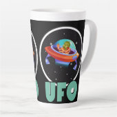ufo on宇宙 カフェラテマグ (右アングル)