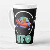 ufo on宇宙 カフェラテマグ (左アングル)