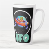 ufo on宇宙 カフェラテマグ (右)