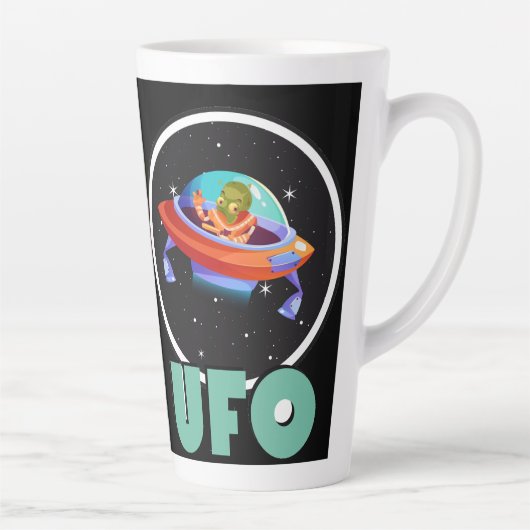 ufo on宇宙 カフェラテマグ (右)