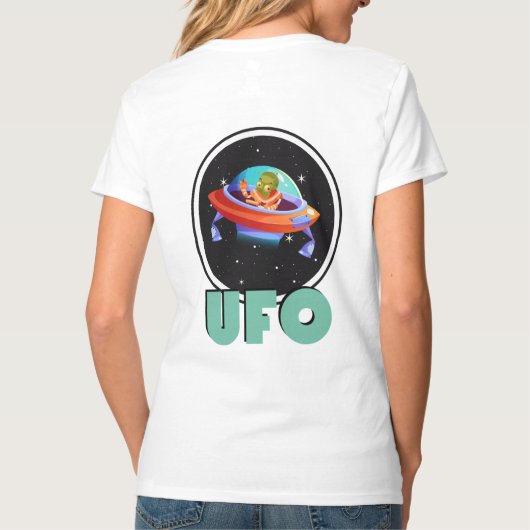 ufo on宇宙 tシャツ (裏面)