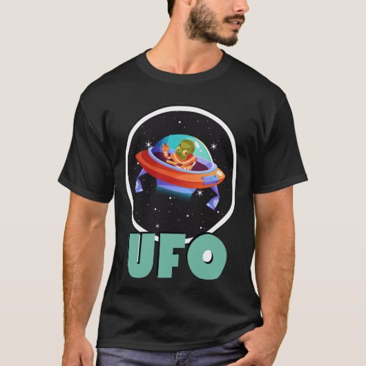 ufo on宇宙 tシャツ (正面)