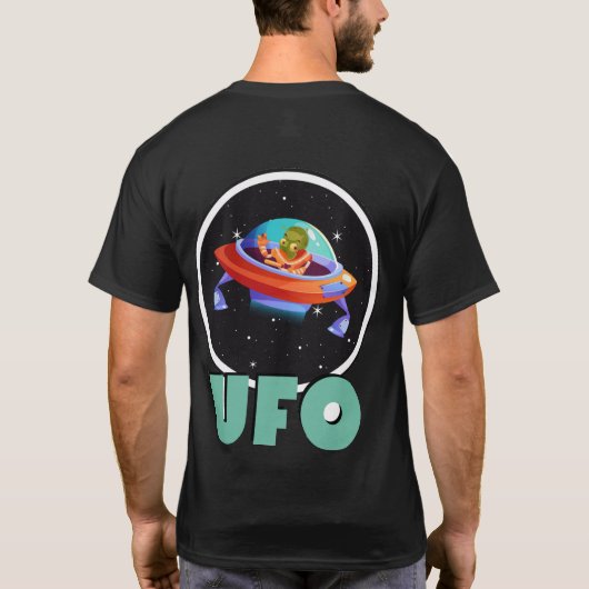 ufo on宇宙 tシャツ (裏面)