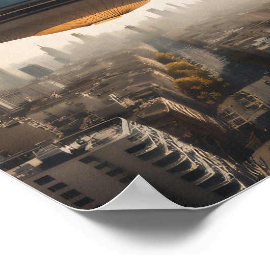 UFO Over City ポスター (角)